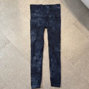 Spanx Look At Me Now Deep Blue Tie Dye leggings Large